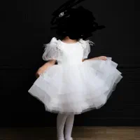 پیراهن سفید بچگونه ۵ سال