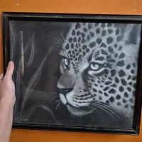 تابلو سیاه قلم یوز