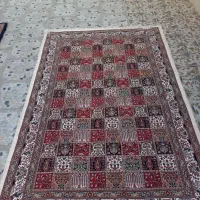 فرش دستباف ۶متری(۲ در ۳) خشتی و ریزماهی گل‌ابریشم
