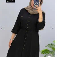 مانتو مشکی شانتون لمه کاملا نو مناسب عید مارک دار