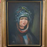 تابلو نقاشی دختر عشایری
