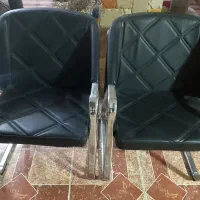 صندلی چرمی پایه فلزی