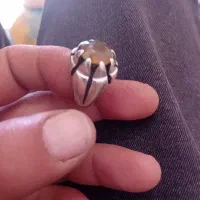 انگشتر نقره یاقوت عقیق