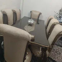 میز غذاخوری ۸ نفره (استیل)