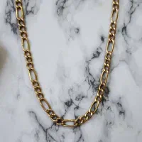 دستبند شرکتی و گردنبند فیگارو طلا