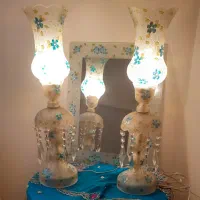 آینه شمعدان لاله چراغ دار نقاشی دست