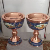 سنگاب و گلدان مس