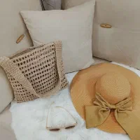 کیف دست بافت با نخ درجه یک رافیا