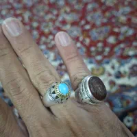 انگشتر نقره فیروزه عقیق