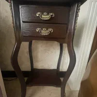 میز تلفن چوبی