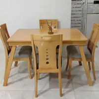 میز وصندلی ناهار خوری تمام چوب راش