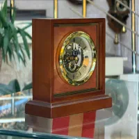 ساعت رومیزی چرخ دنده ای قلب باز