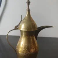 دله عربی و قلیان  برنجی آنتیک وقدیمی