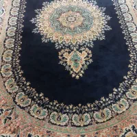 ۲ تخته فرش ۹ متری سورمه ای کویر کاشان
