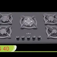 پارس شیشه ای ۵شعله توکار رومیزی صفحه ای اجاق گاز