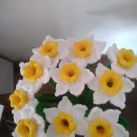 گل نرگس بافتنی با کاموا
