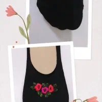 پاپوش جورابی طرح سه گل