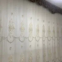پرده زیبا گل برجسته