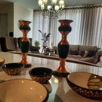 شمعدان مسی فیروز کوب .کاملا نو به همراه ست