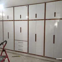 ساخت کمد دیواری کابینت آشپزخانه و درب چوبی.قسطی