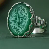 انگشتر نقره زنانه سنگ عقیق سبز با قیمت استثنایی
