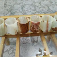 لیوان و استکان سنگ مرمر نقش برجسته