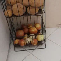 سبد سیب زمینی و پیاز کاملا تمیز و نو