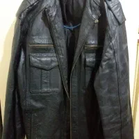 کاپشن چرم طبیعی جیب پاکتی قدیم درحدنونو