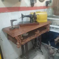 میز چرخ و چرخ خیاطی کلکسیونی قدیم
