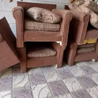 فروش مبل پنچ نفره بامیز عسلی|مبلمان خانگی و میز عسلی|طبس, |دیوار