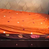 تخت یک نفره لمسه به همراه تشک و دو کشوی بزرگ جادار
