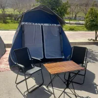 میز چوبی جنس ترمو و روس و پارچه ای