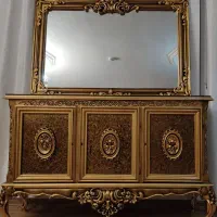 آینه کنسول چوبی
