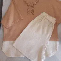 ست اسپرت لینن با گلدوزی دستی مدل آران