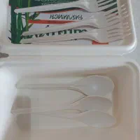 قاشق و چنگال و چاقو یکبار مصرف گیاهی