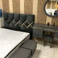 تخت خواب و آینه % دونفره ست کامل %