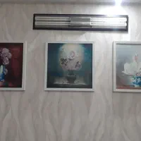 تابلو دکوری سه‌تکه قاب سفید سالم