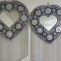 آینه  دست دوز  قلبی