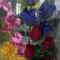 گل داخل شیشه ۲عدد