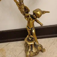 یک جفت شمعدان هندی برنز