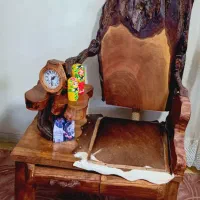میز تلفن چوبی