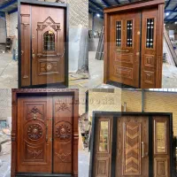 در باغی termo30فلزی ضدسرقت طلایی درب زد سرقت خانه