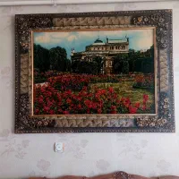 تابلو فرش دست بافت چله ابریشم رج ۵۰ طرح عمارت