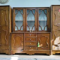 کمد و ویترین چوبی چهار تکه