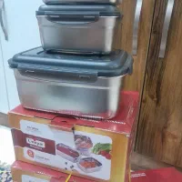سه تیکه استیل دودی یونیک  استفاده در فر ماکروفر