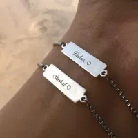 دستبند چرم و استیل با طراحی