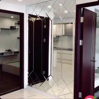 آینه دکوراتیو تخت و منحنی|آینه|مرودشت, مسجد رسول|دیوار