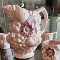 پارچ ۵۰ ساله  گلبهی و ۶ لیوان