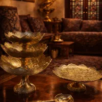 ست پذیرایی برنجی مدل سلطنتی