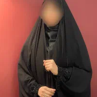چادر عبایی  نگین کار شده طرح خورشیدی نو